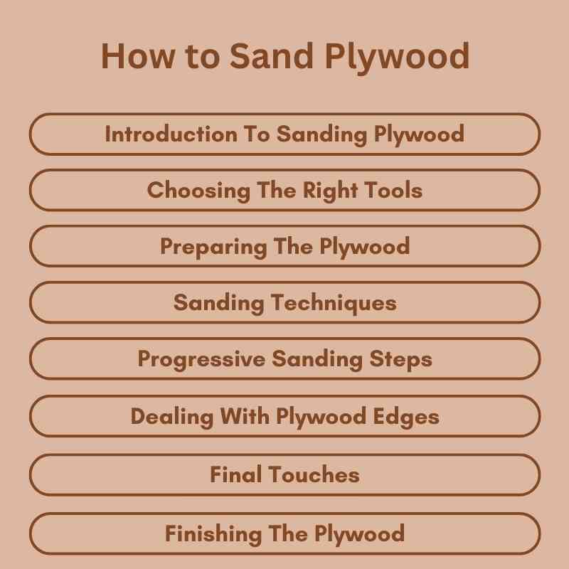How to Sand Plywood