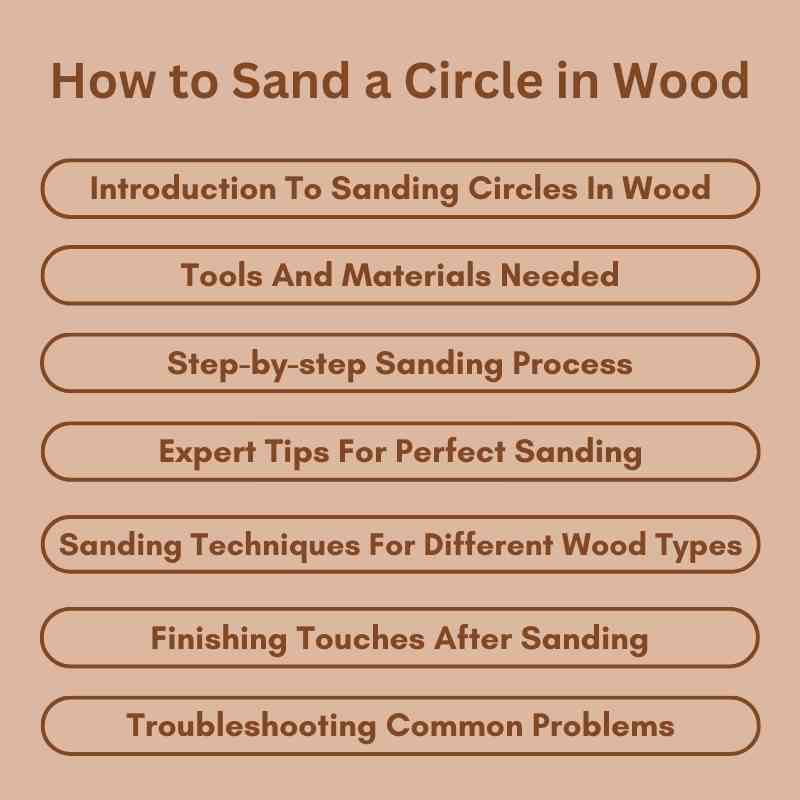 How to Sand a Circle in Wood