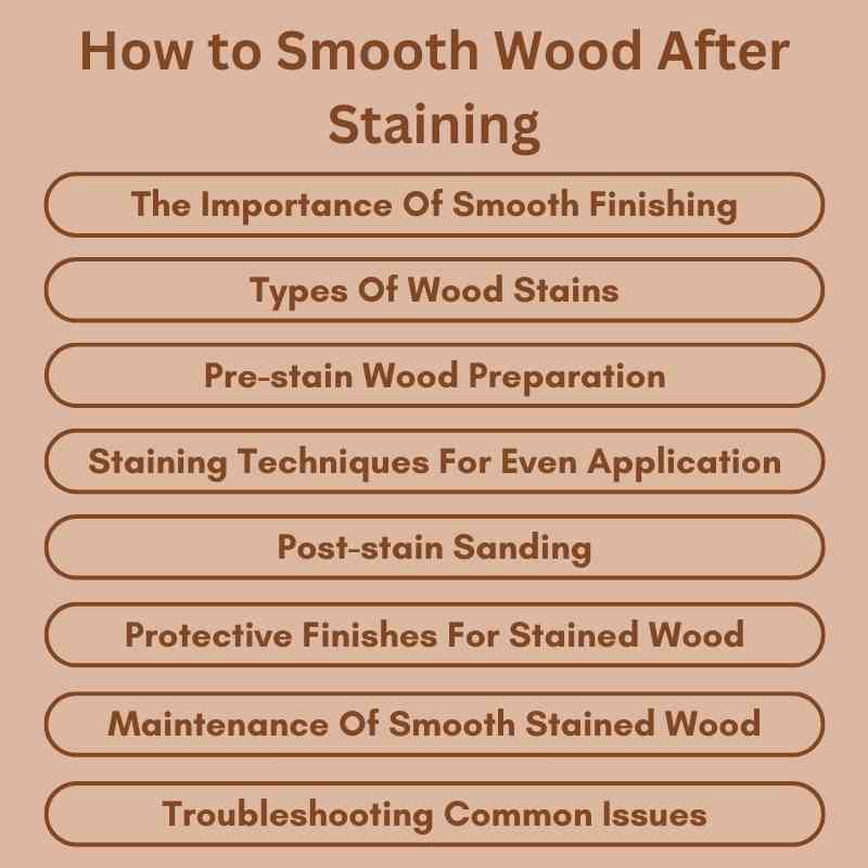 How to Smooth Wood After Staining