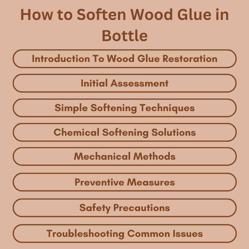 How to Soften Wood Glue in Bottle