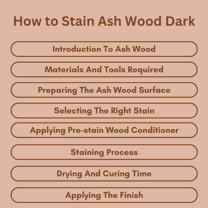 How to Stain Ash Wood Dark