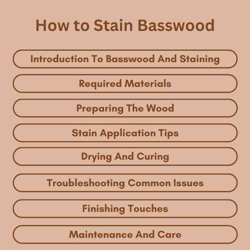 How to Stain Basswood