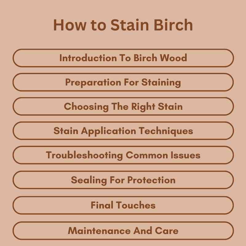 How to Stain Birch