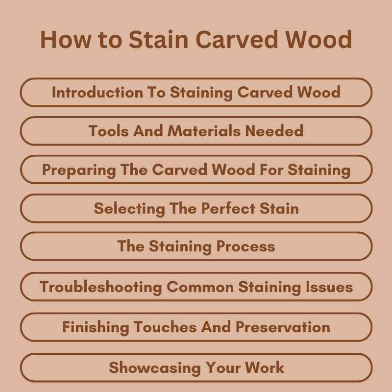 How to Stain Carved Wood