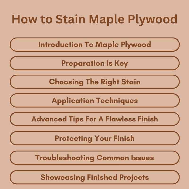 How to Stain Maple Plywood