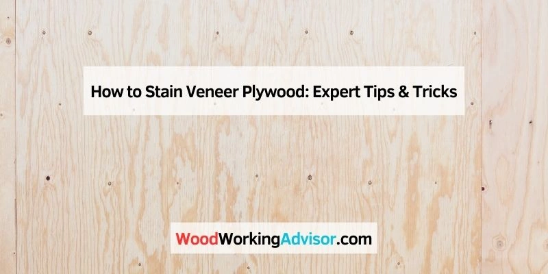 How to Stain Veneer Plywood