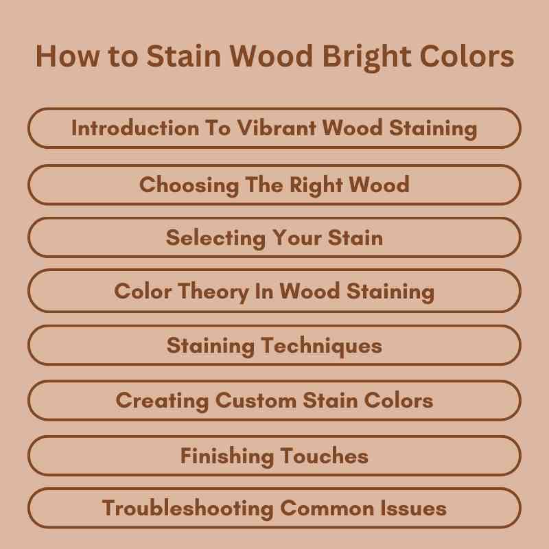 How to Stain Wood Bright Colors