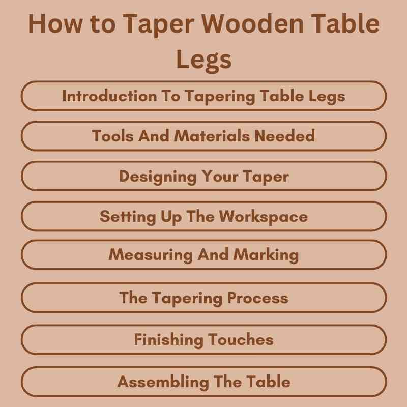 How to Taper Wooden Table Legs