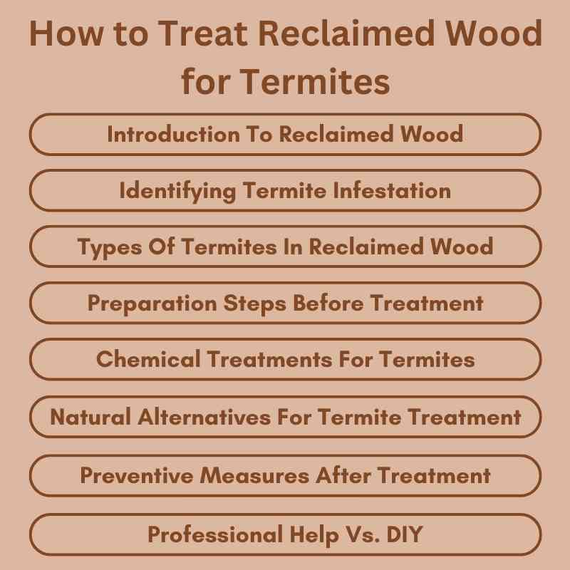 How to Treat Reclaimed Wood for Termites
