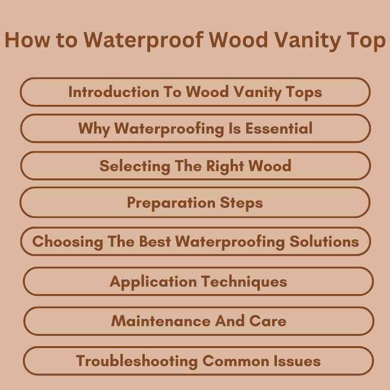 How to Waterproof Wood Vanity Top