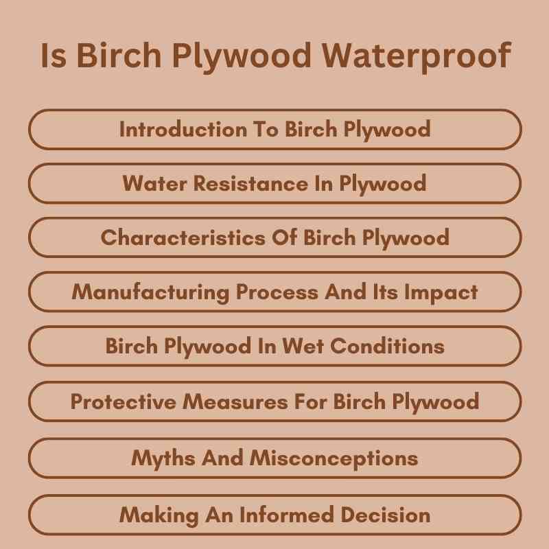 Is Birch Plywood Waterproof