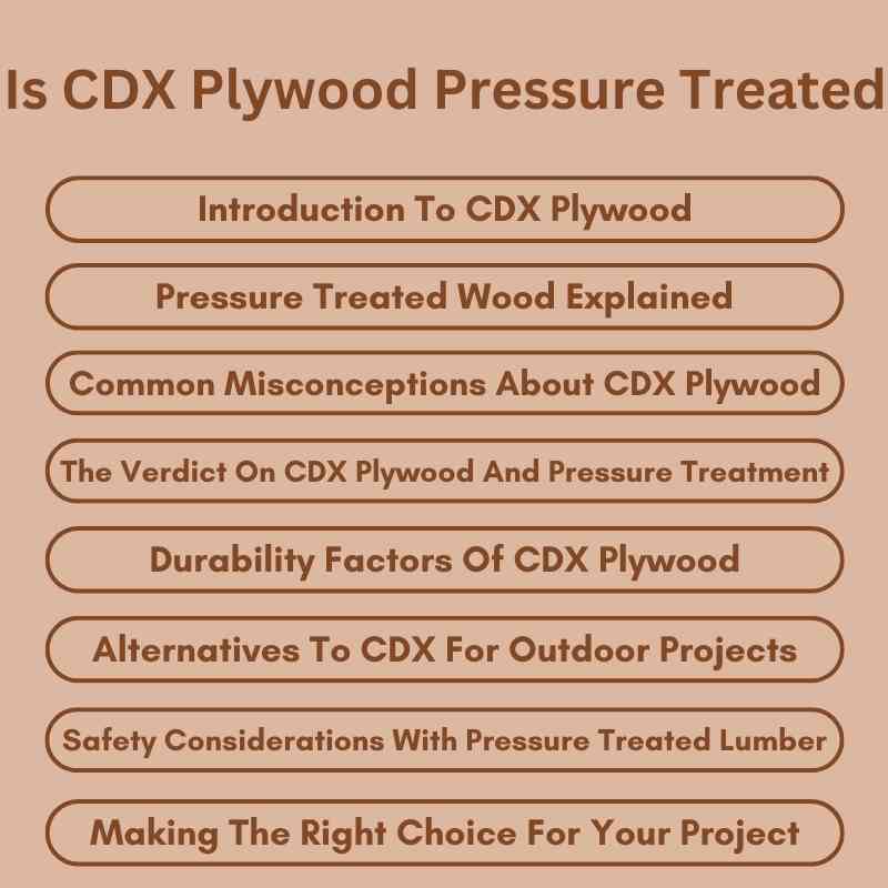 Is CDX Plywood Pressure Treated