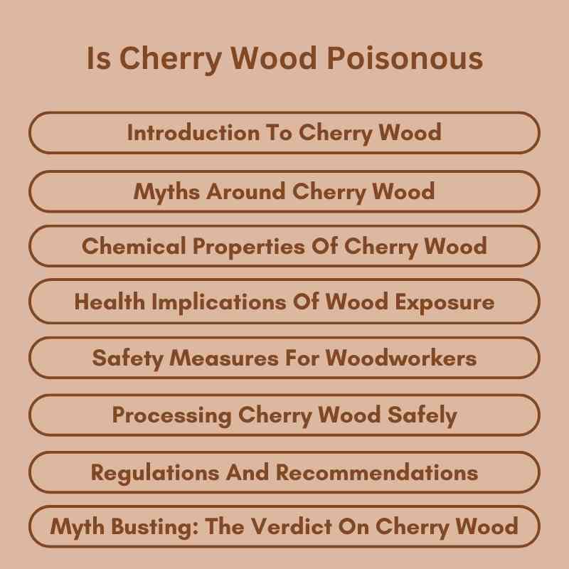 Is Cherry Wood Poisonous