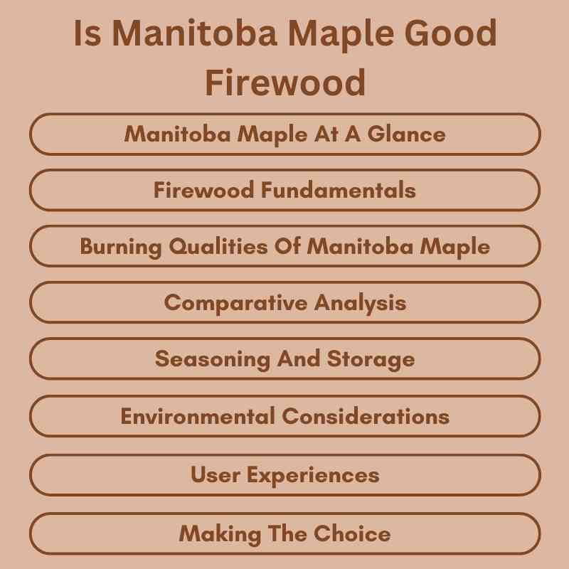 Is Manitoba Maple Good Firewood