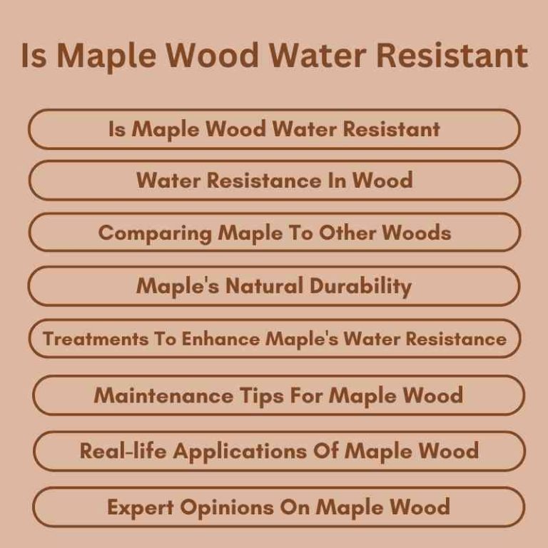 Is Maple Wood Water Resistant? Uncover the Truth! Woodworking Advisor