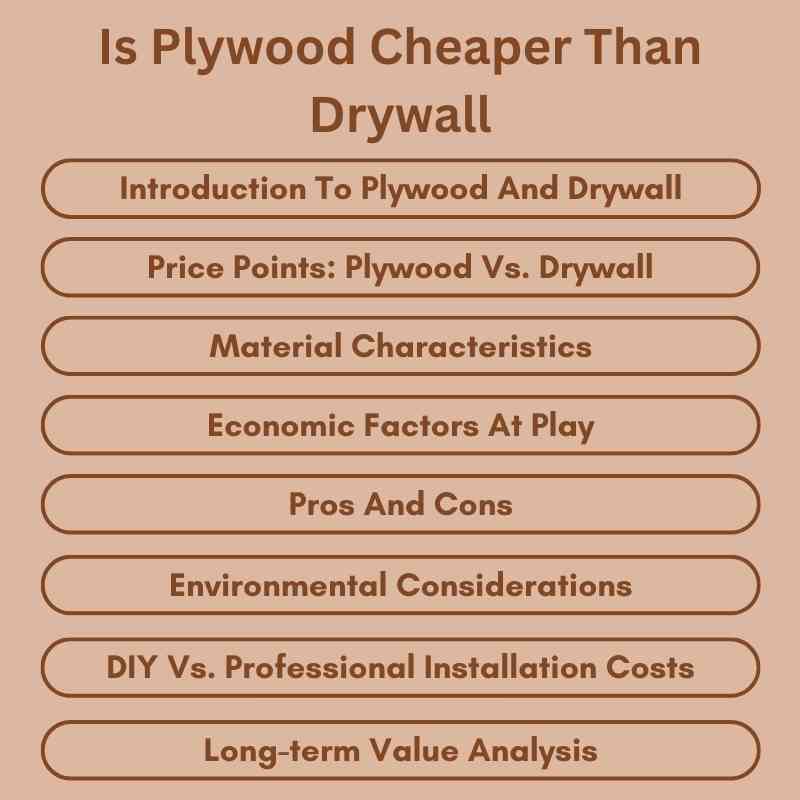 Is Plywood Cheaper Than Drywall