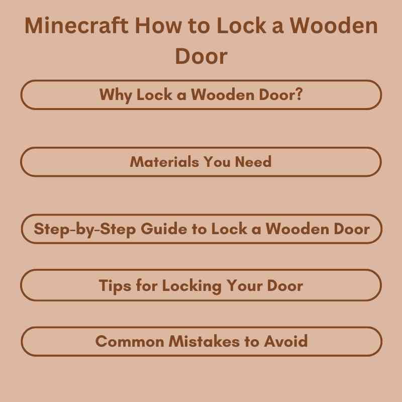 Minecraft How to Lock a Wooden Door Foolproof Tips! Woodworking Advisor