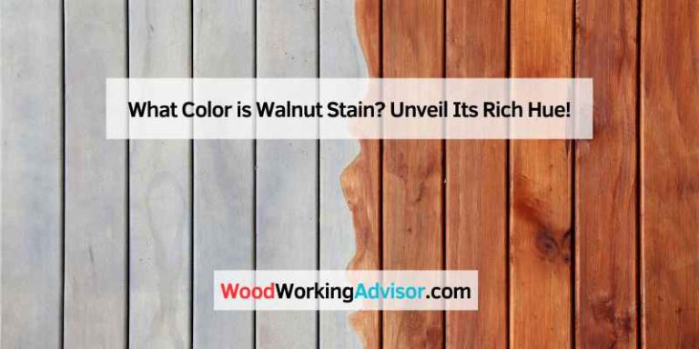 What Color is Walnut Stain