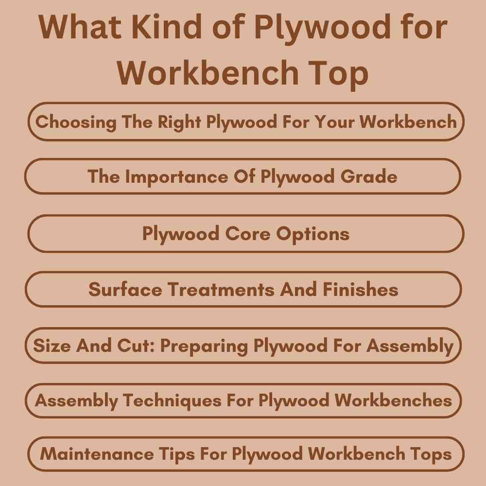 What Kind of Plywood for Workbench Top