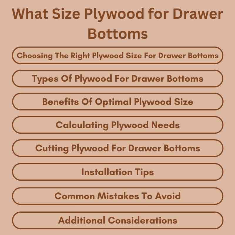 What Size Plywood for Drawer Bottoms