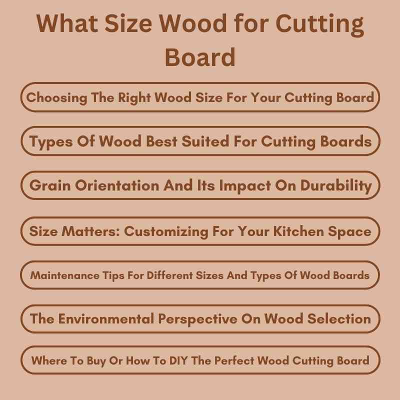 What Size Wood for Cutting Board