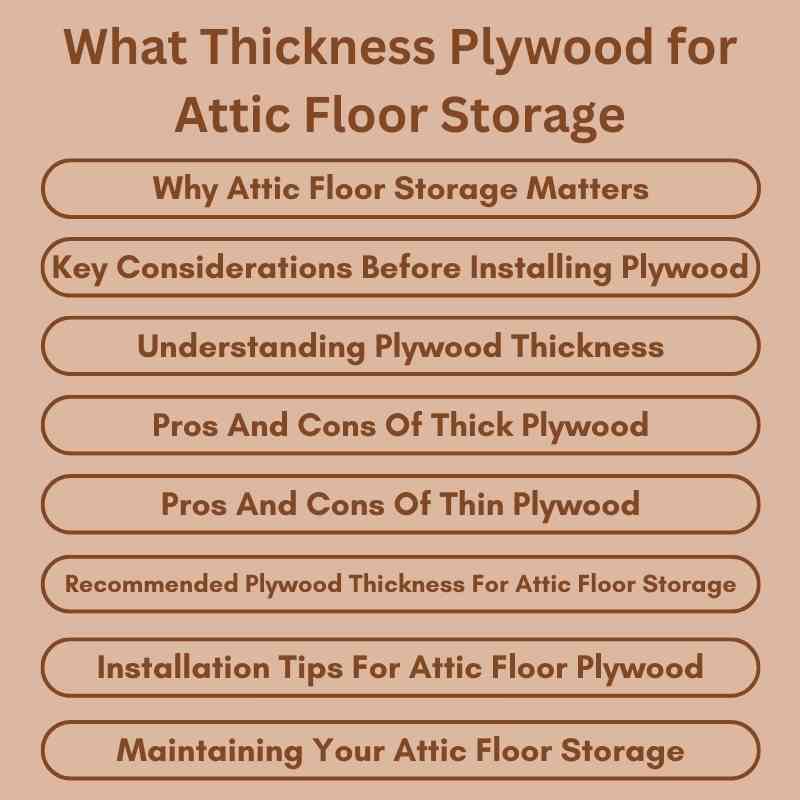 What Thickness Plywood for Attic Floor Storage