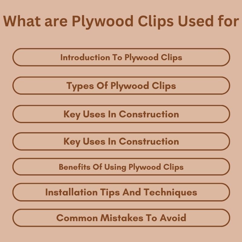 What are Plywood Clips Used for