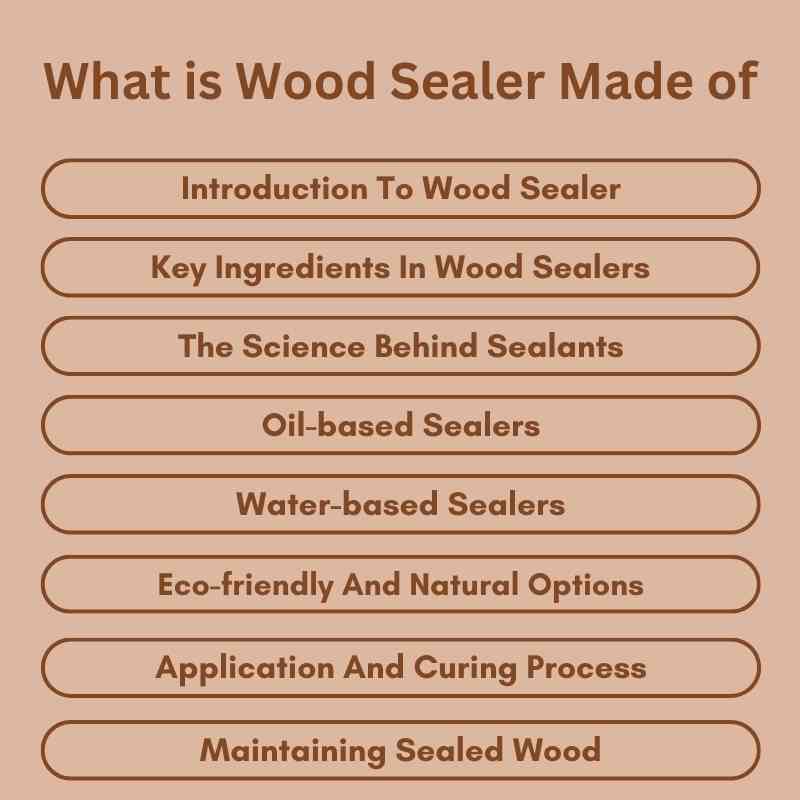 What is Wood Sealer Made of