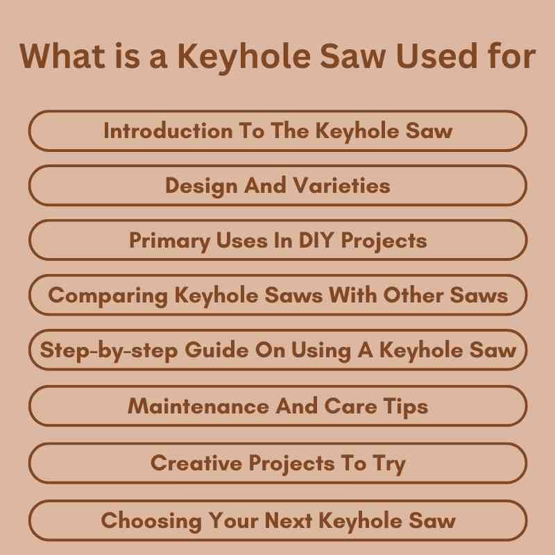 What is a Keyhole Saw Used for