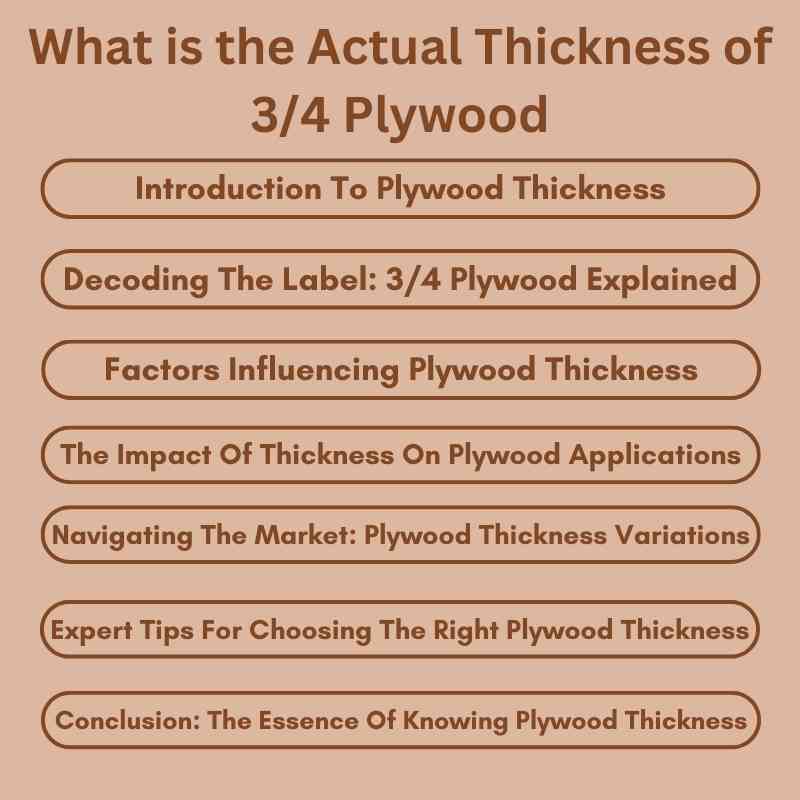 What is the Actual Thickness of 34 Plywood