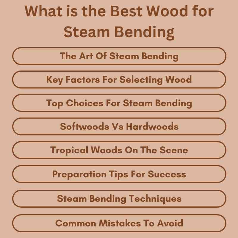 What is the Best Wood for Steam Bending