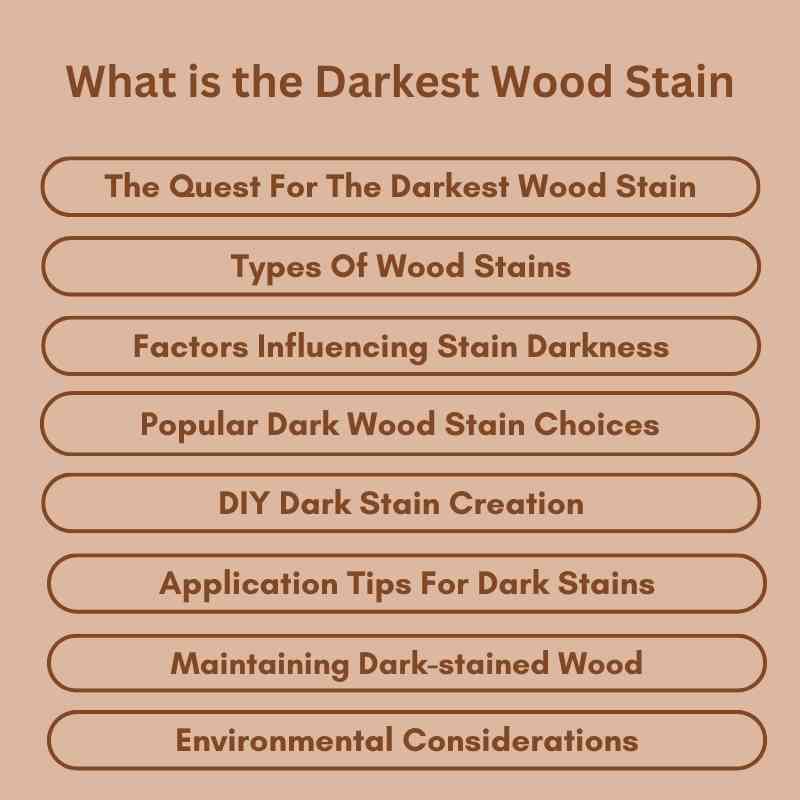 What is the Darkest Wood Stain