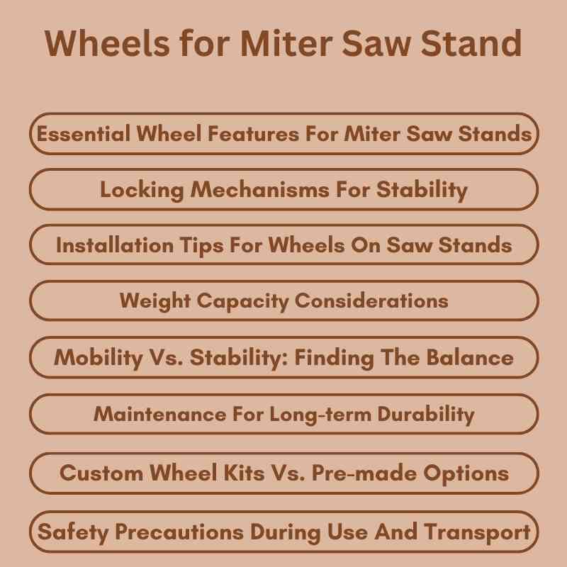 Wheels for Miter Saw Stand