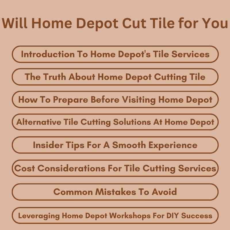 Will Home Depot Cut Tile for You