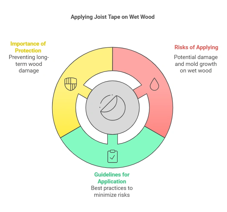 Can You Put Joist Tape on Wet Wood
