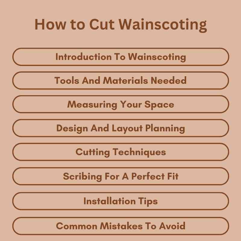 How to Cut Wainscoting