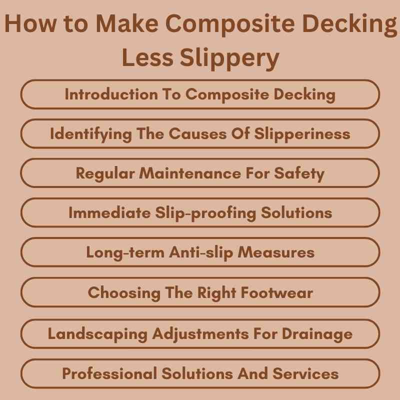 How to Make Composite Decking Less Slippery