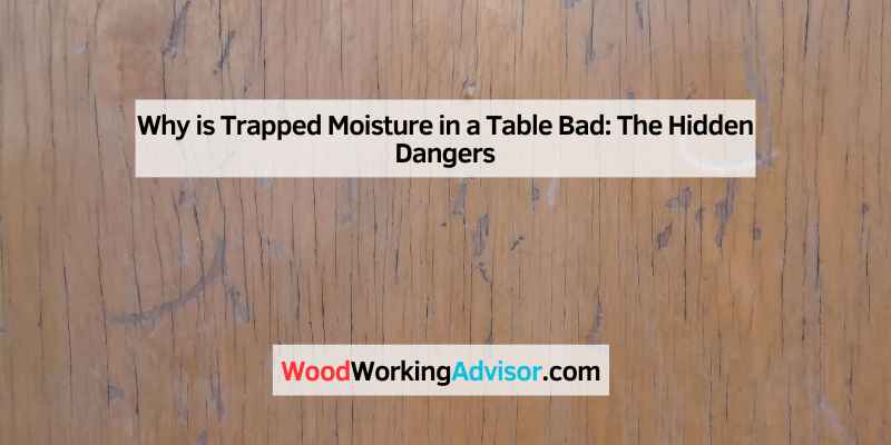 Why is Trapped Moisture in a Table Bad