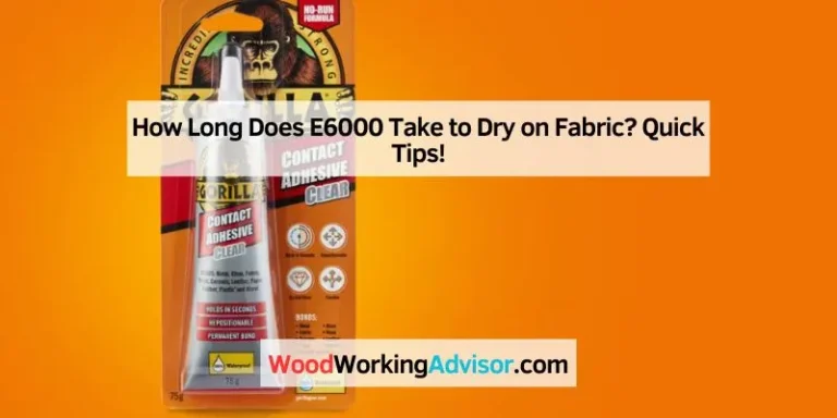 How Long Does E6000 Take to Dry on Fabric