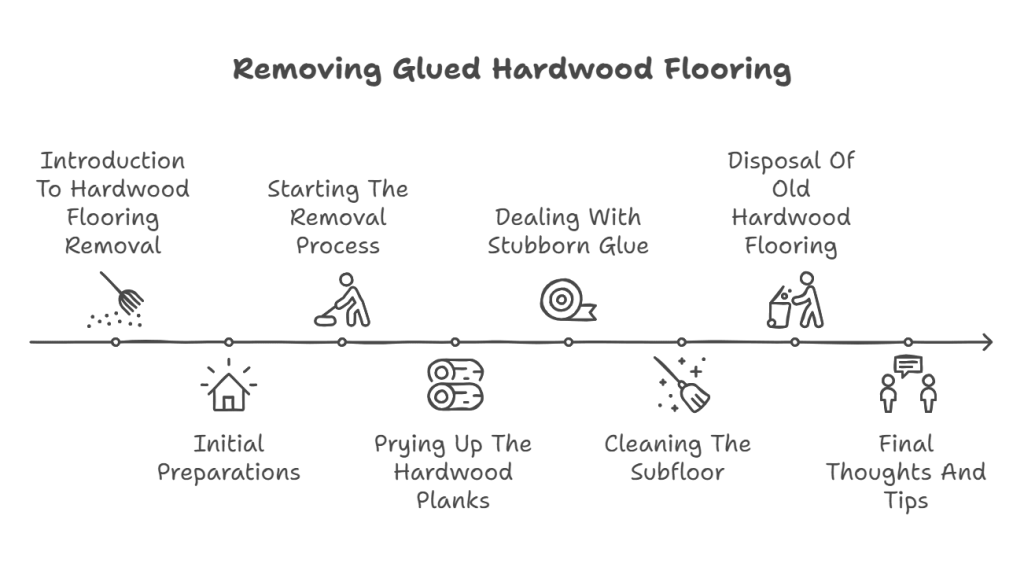 How to Take Up Glued Hardwood Flooring