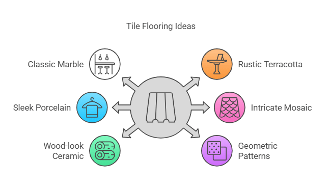 12 Beautiful Tile Flooring Ideas for Living Rooms