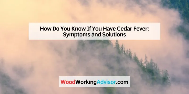 How Do You Know If You Have Cedar Fever