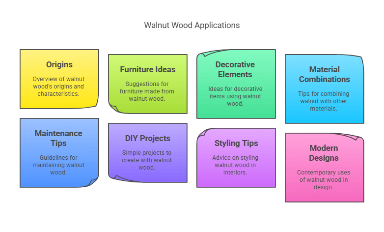 Rich Walnut Wood Texture Ideas for Furniture & Decor