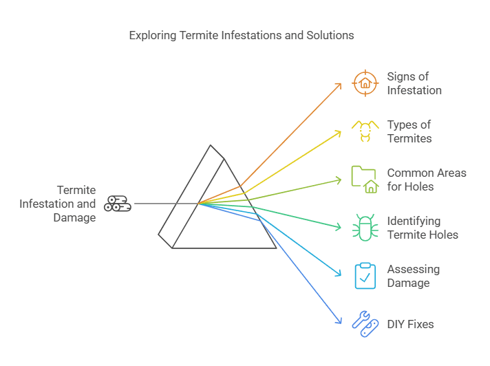 Termite Holes in Wood