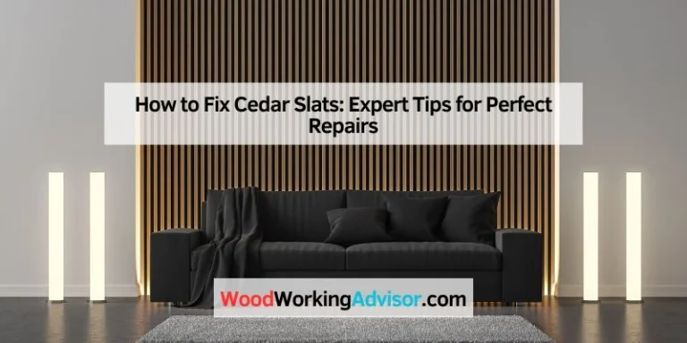 How to Fix Cedar Slats