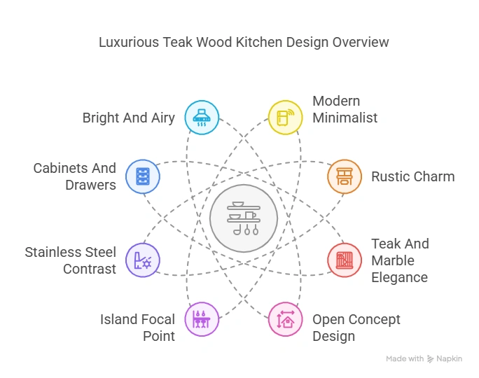 12 Elegant Teak Wood Kitchen Ideas for a Luxurious, Natural Space