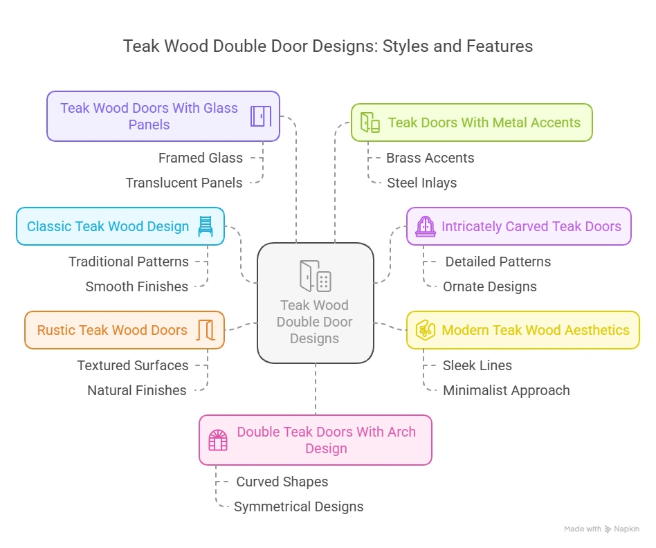 7 Beautiful Teak Wood Double Door Designs for an Elegant Entrance