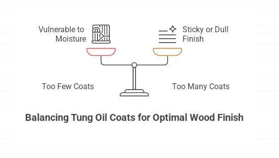 Balancing tnug Oil coats for optimal wood finish