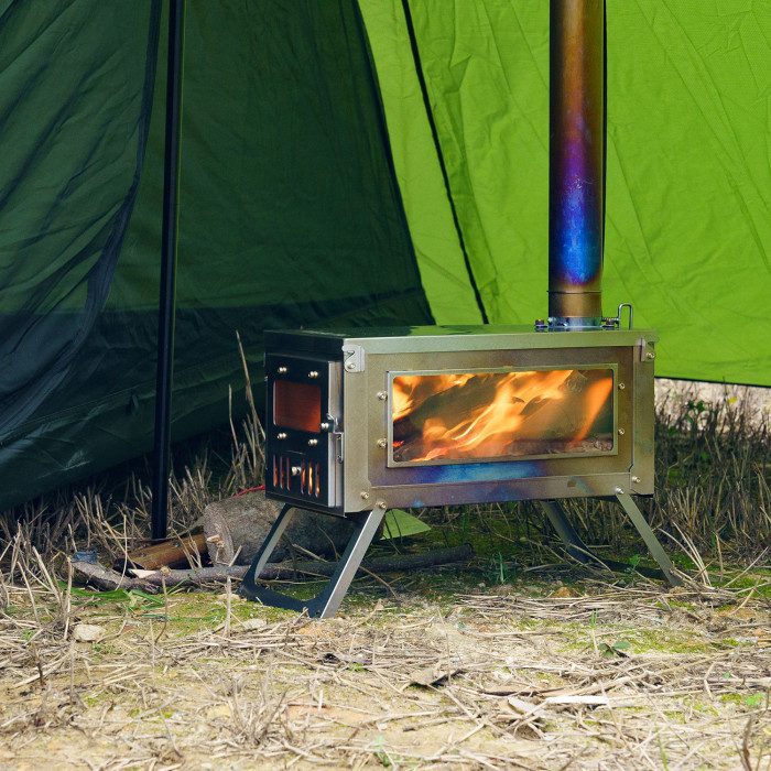 Camping Tent With Wood Stove