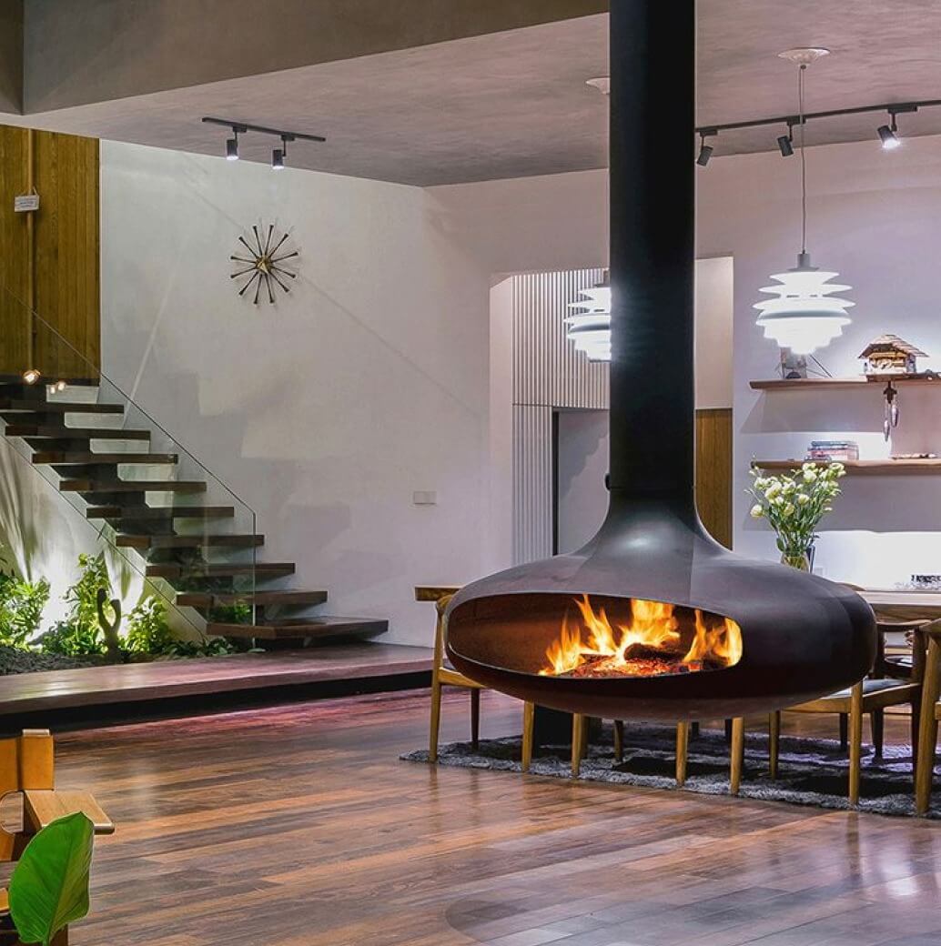 Suspended Wood Burning Stove